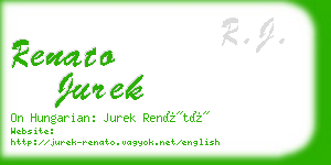 renato jurek business card